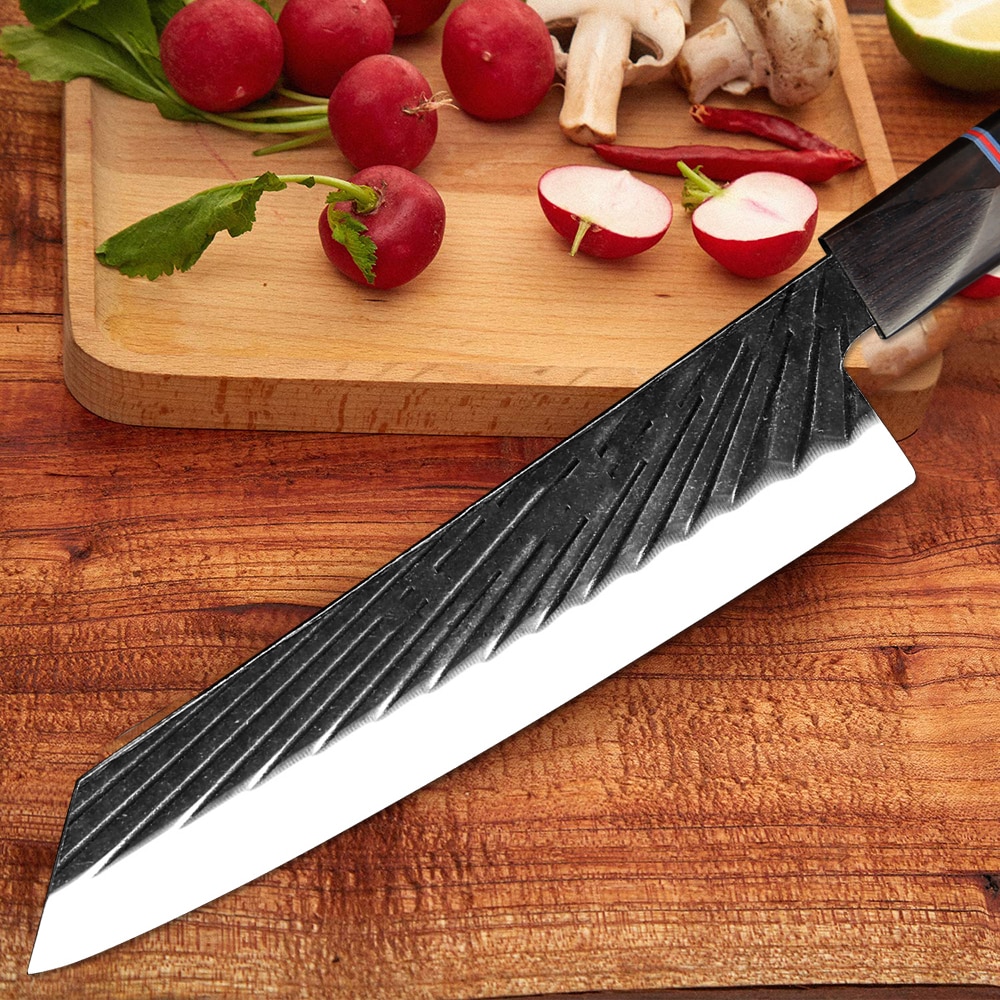 XITUO Chef Knife 440C Steel Handmade Forged Japanese Sharp Meat Cleaver Kiritsuke Santoku Utility Paring Knife Cooking Tools