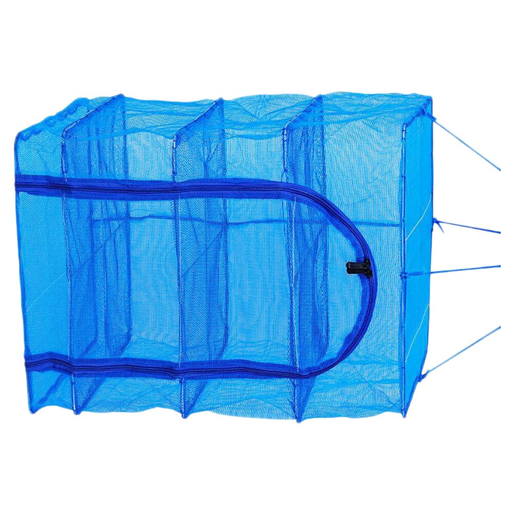 Outdoor Food Screen Foldable Drying Net Hanging Mesh Dryer Square Mesh Dryer for Shrimp Fish Fruit Vegetable 4 layer With Buckle
