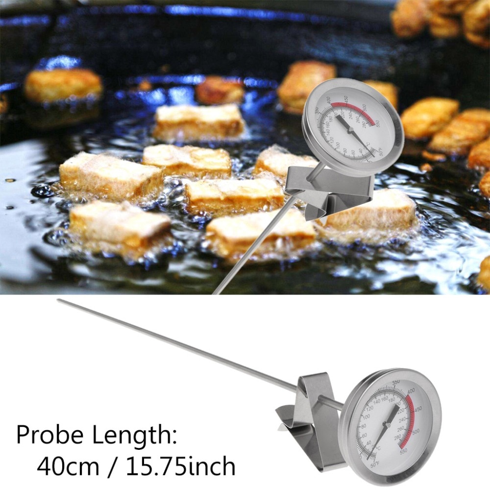 Frying Oil Fryer Fries Fried Chicken Wings BBQ Grill Thermometer 40cm Long Probe