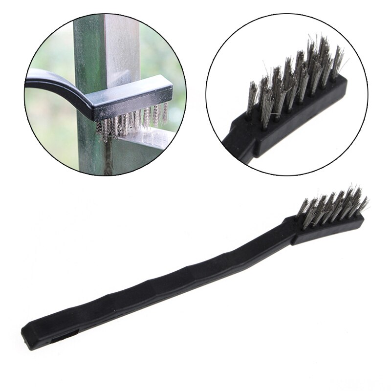 Handy Stainless Steel Nylon Brass Wire Brush Tooth Brushes Cleaning Rust