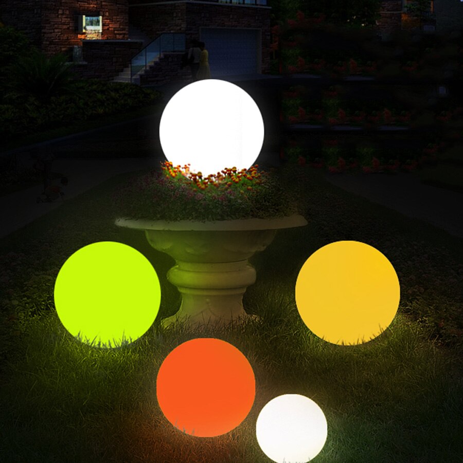 Vattentät led boll lampa rgb undervattens ljus  ip65 utomhus bröllop trädgård gräsmatta lampor pool flytande boll lampor
