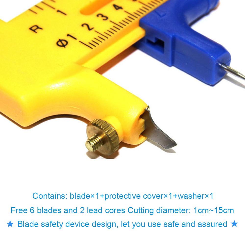 Kompass Kreis Cutter Kreisförmigen Schneid Werkzeug Einstellbare Kompass Kreis Cutter Durchmesser 10mm-150mm Handwerk rotierend Karton Cutter