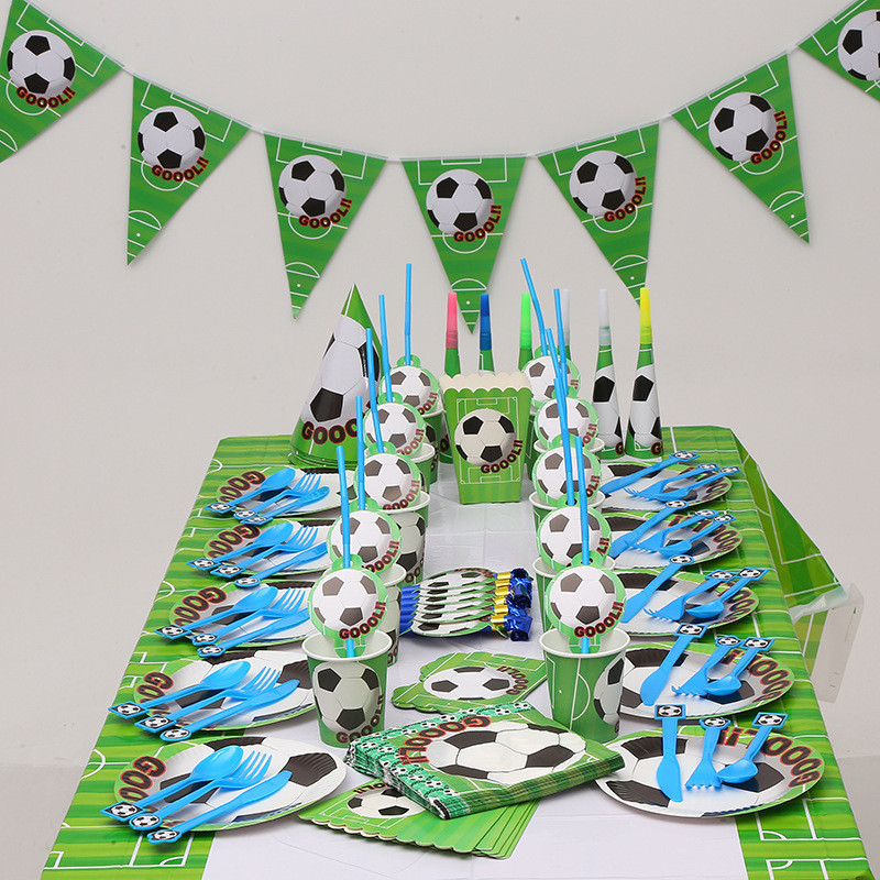 Voetbal Verjaardag Decoraties Feestartikelen Sportief Thema Bunting Banners Garland Set Futbol MZL188