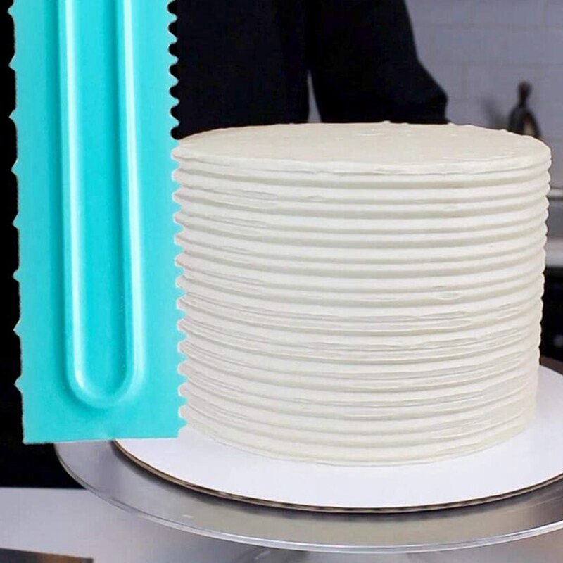 Decorating Comb & Icing Smoother, Cake Scraper Cream Buttercream Fondant Edge Smoothing Polisher Tool, Set of 5