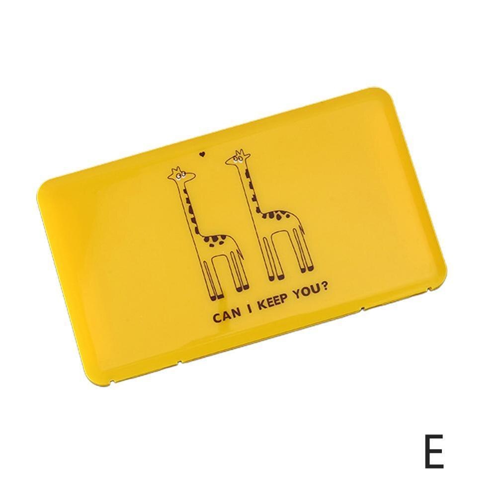 Portable Dustproof Moisture-proof Storage Box Mask Box Temporary Folder Student Storage Mask Case Band-aid Box Storage: E