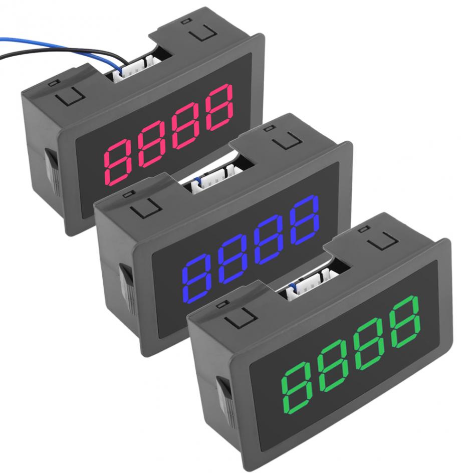 DC LED Digital Counter Display 4 Digit Tally Counter 0-9999 Up/Down Plus/Minus Panel Counter Meter with Cable