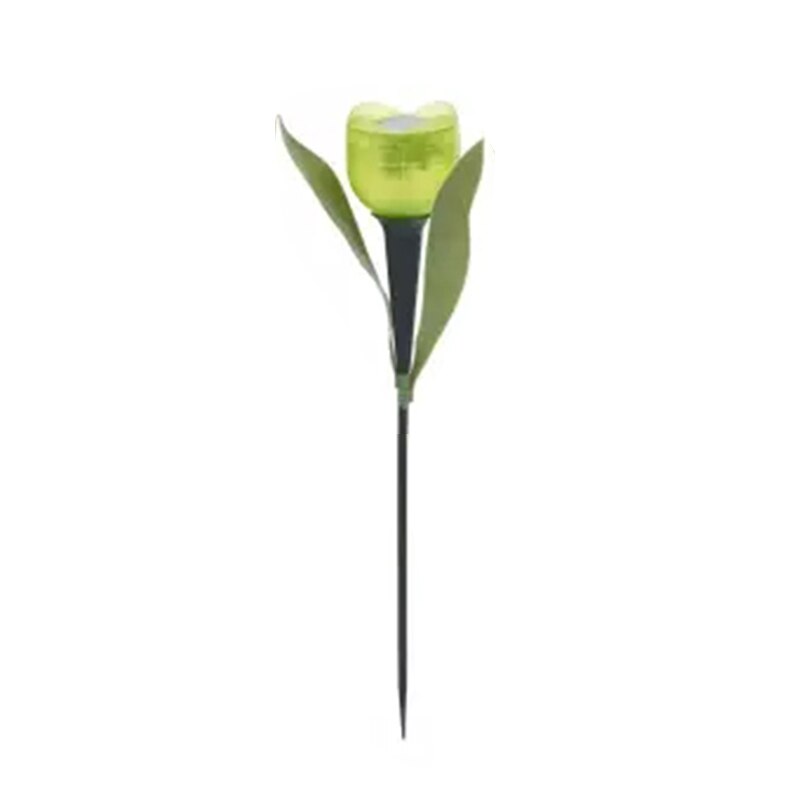1 Pièces Jardin Tulipe Forme LED Imperméable Actionnée SOLAIRE Tube Lumières de Pelouse Debout Décor Pour La cour Extérieure Partie STSF666: Green