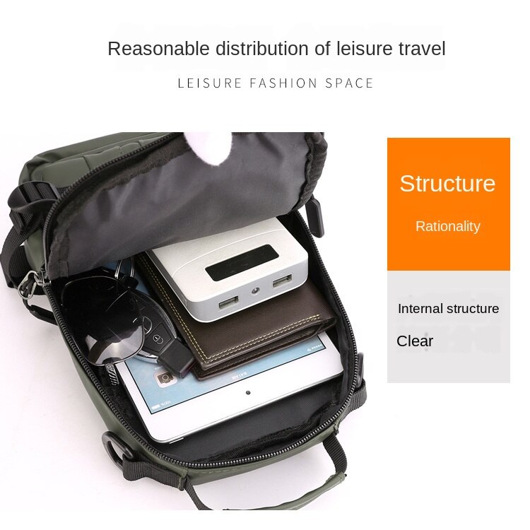 Casual Nylon Brief Mannen Borst Bag Multi-Functionele Outdoor Mannen Crossbody Tassen Waterdichte Schoudertassen Schooltas Portemonnees