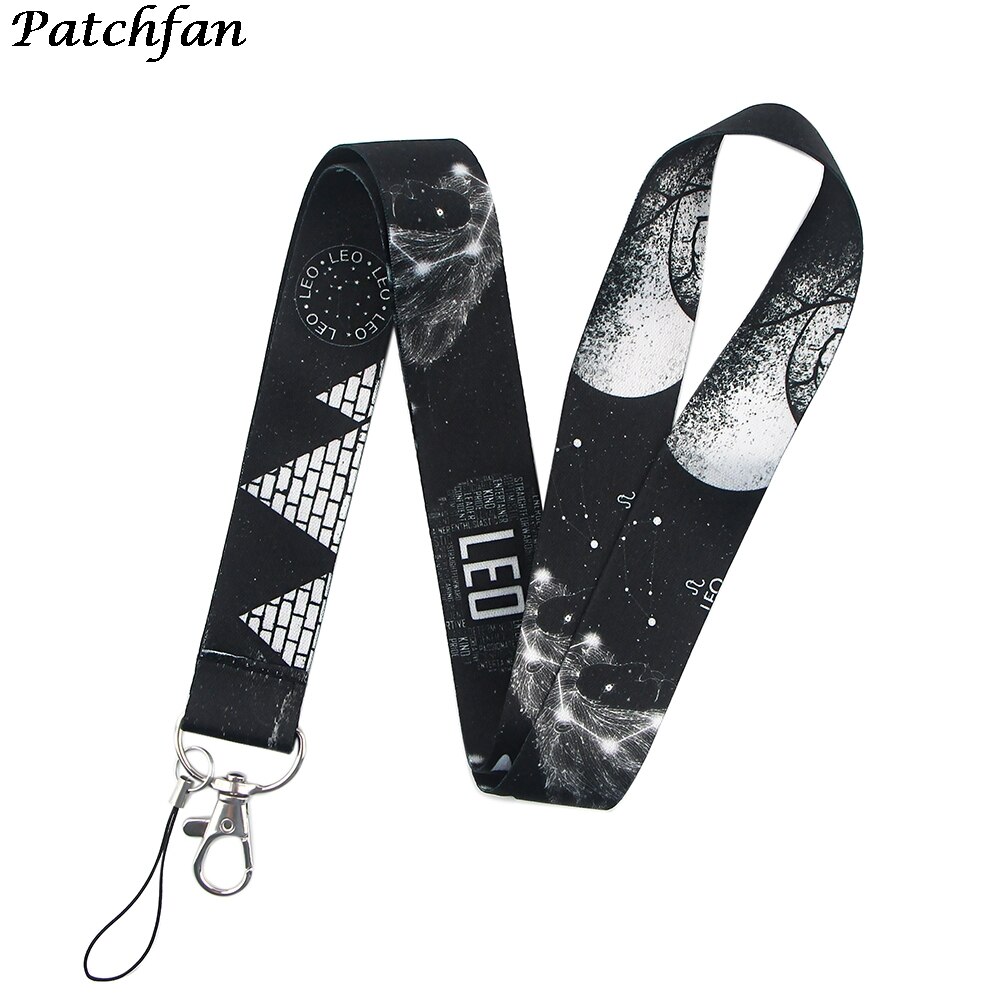 AD199 Patchfan Constellation Multifunctionele Mobiele Telefoon Zwarte Nek Lanyards Voor Sleutels Id Badge Hals Webbing: 2