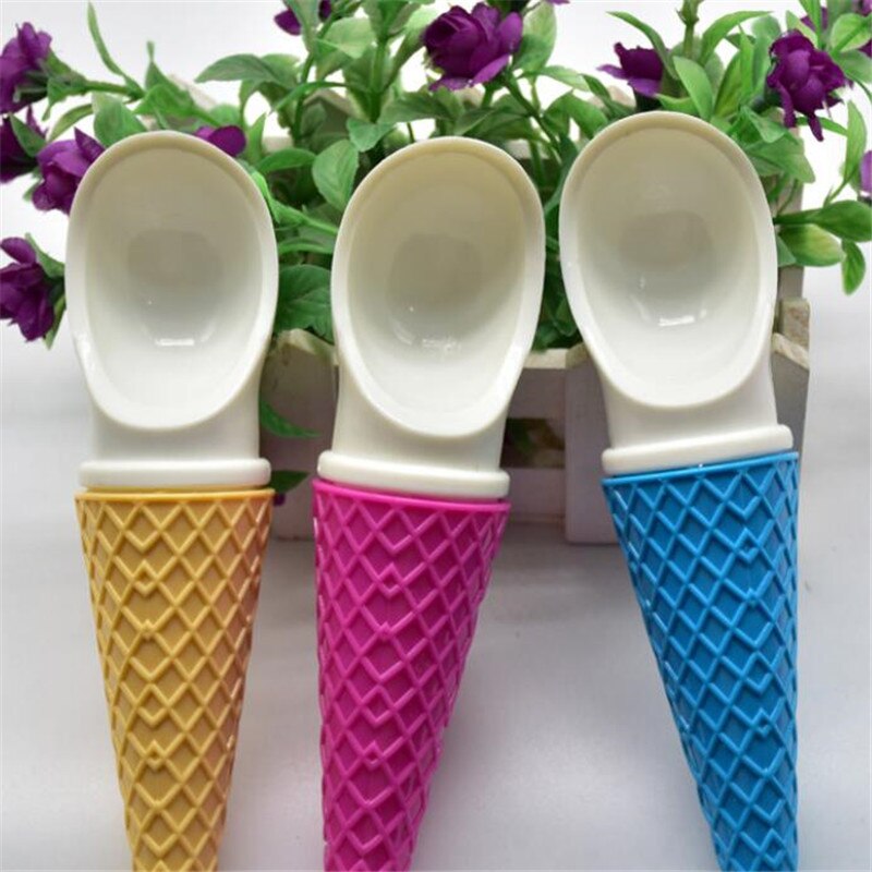 1Pc Cute Ice Cream Bowls With Spoons Wonderful Children Love Dessert Ice Cream Cones Homemade Tube 3 Colors