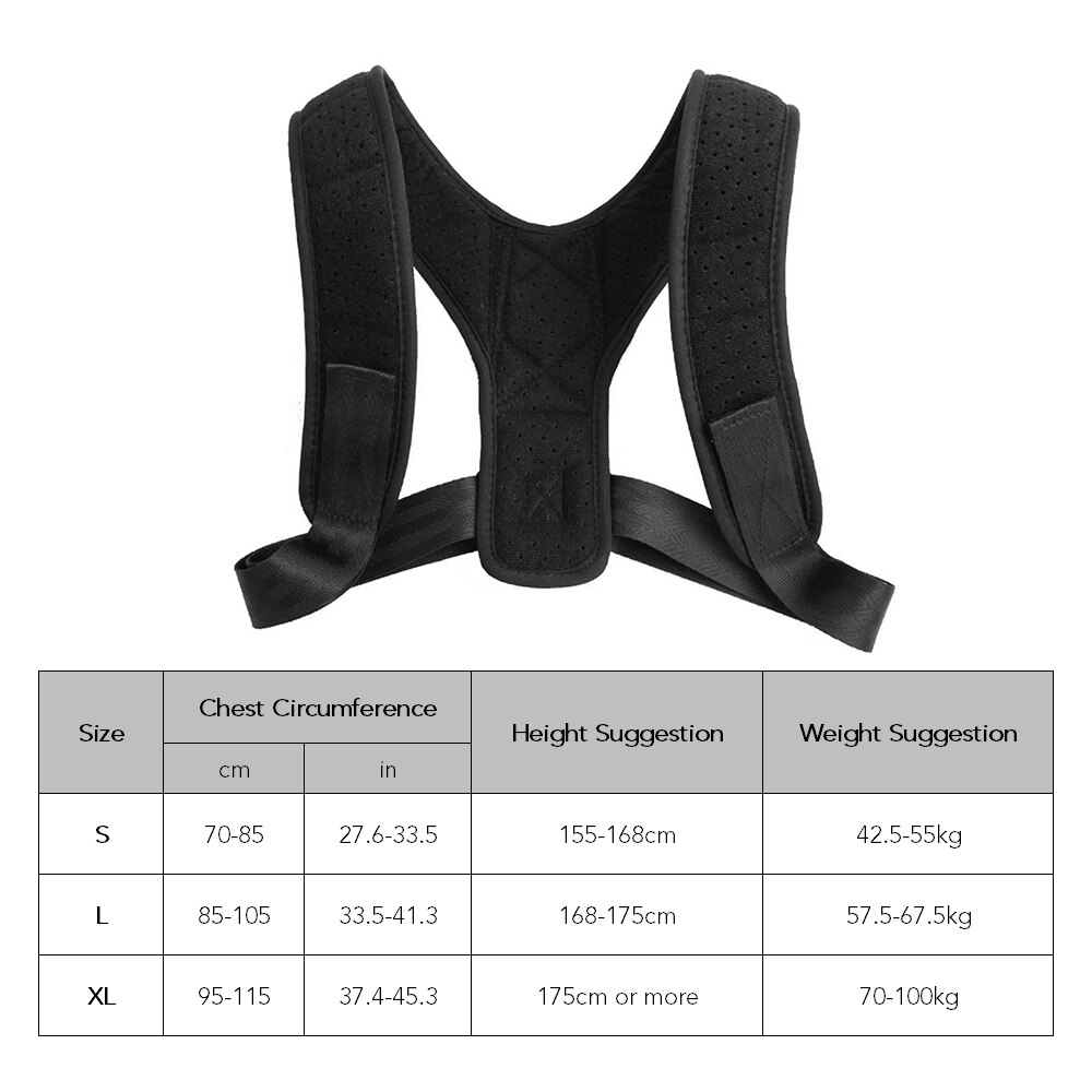 Anti-Humpback Shoulder Correction Strap Posture Corrector Shoulder Pads unisex Adjustable Back Trainer Shoulder Strap Back Brace