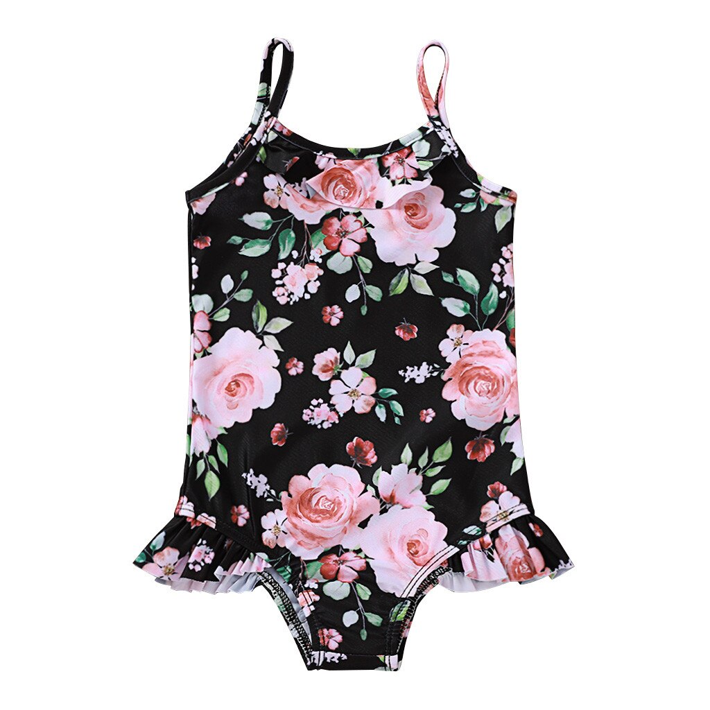 Kids Baby Swimming Suit Toddler Kids Baby Girls Swimsuits Floral Bikini Swimwear Bathing Suit Beachwear Swimsuit: 80