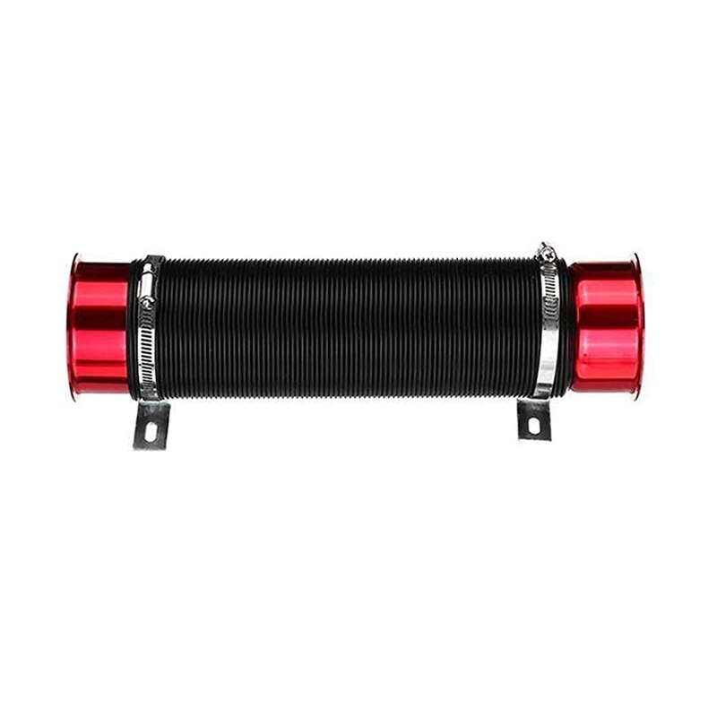 76mm 1M Car Air Filter Intake Cold Pipe Flexible Duct Feed Hose Kit with Tuyere Inlet Clamp Tube Hose Air Intake Pipe