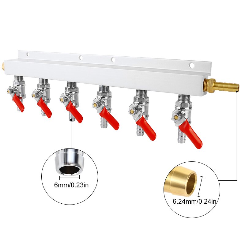 Co2 Gas Manifold 6 Way Manifold Gas Line Splitter ... – Grandado