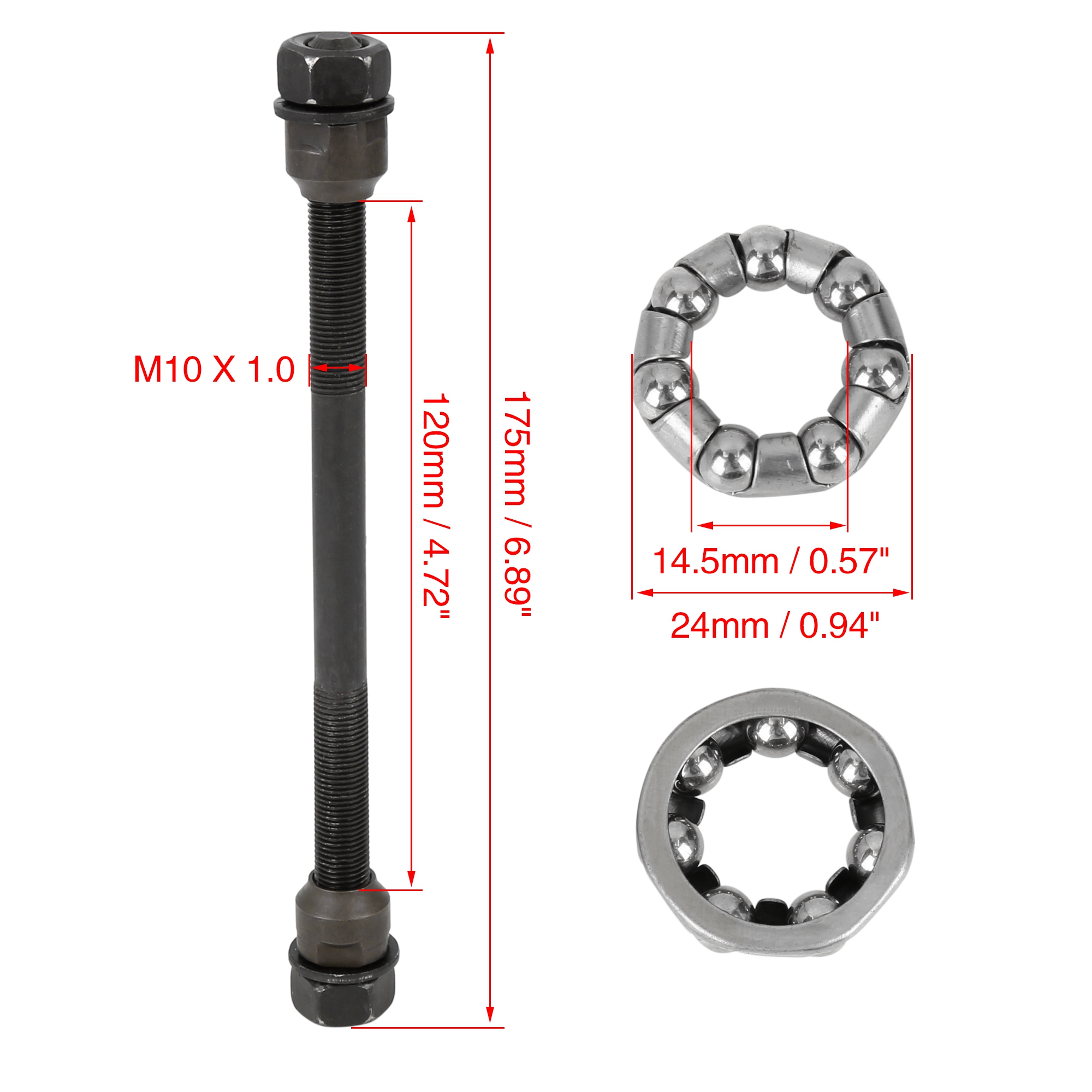 X Autohaux 1 einstellen 9,5mm Fahrrad Hinten Starrachse Mit 6mm Kugellager schnell Freisetzung für Straße Fahrrad schwarz