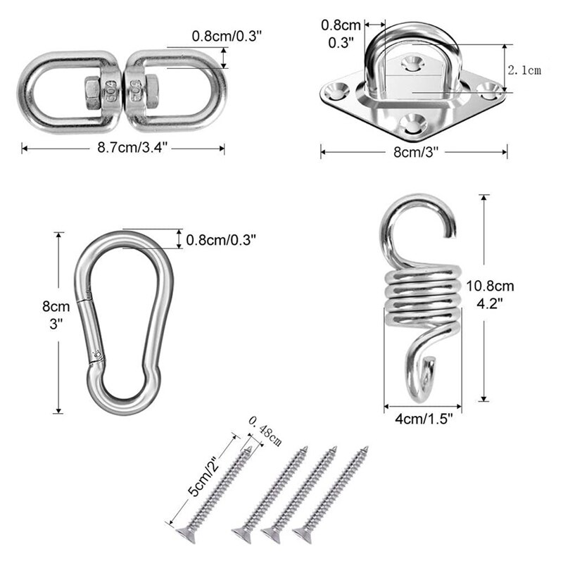 Crochet de hamac à ressort rotatif, crochet pivotant, faisceau en bois pour hamac, chaise balançoire, plante suspendue pour boxe, sac de poinçonnage