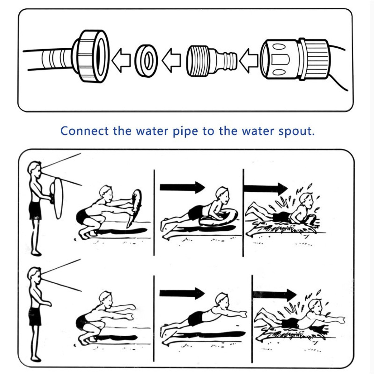 Aufblasbare Wasser Rutschen Schwimmbecken Aufblasbare Sprinkler freundlicher freundlicher Sommer Schwimmen Schwimmbad PVC Außen Hinterhof Rasen Wasser Spiele Spielzeug