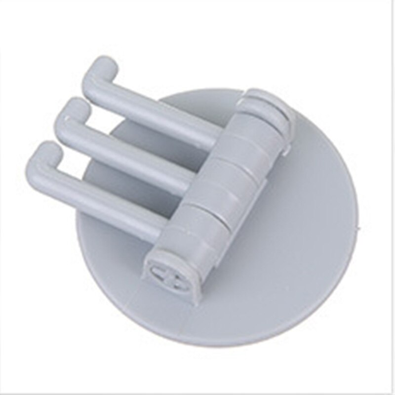 2PC Useful Adhesive Stick On Wall Hooks Clothes Cloth Hanger Hats Key Hanger: Blue