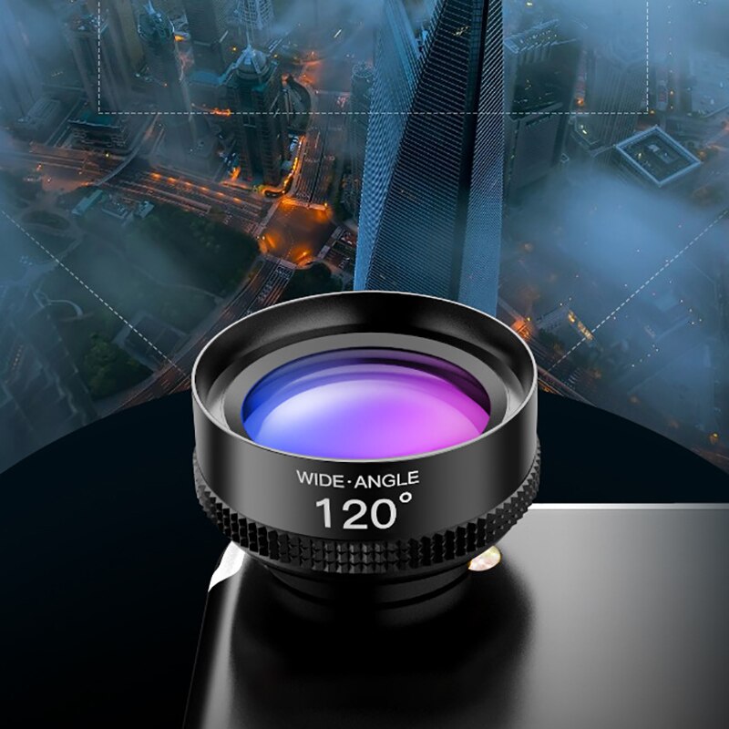 4-In-1 Draagbare 180 ° Fisheye + 120 ° Groothoek + 20X Macro + 2.0X Teleconverter lens Kit Met Clip Voor Mobiele Telefoon