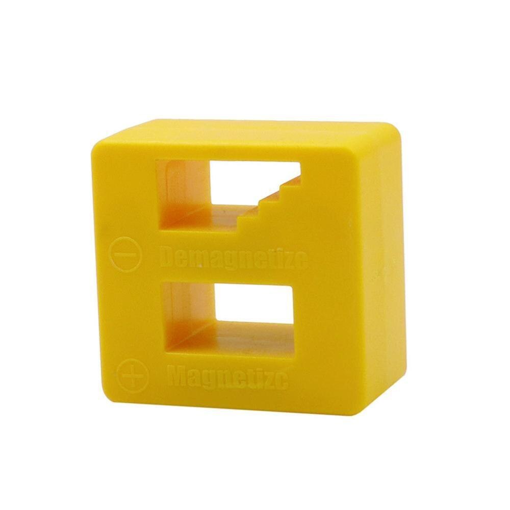 Powerful screwdriver plus magnetic device Dual-use degausser Mini Screw batch Fast magnetizer Demagnetizer: yellow