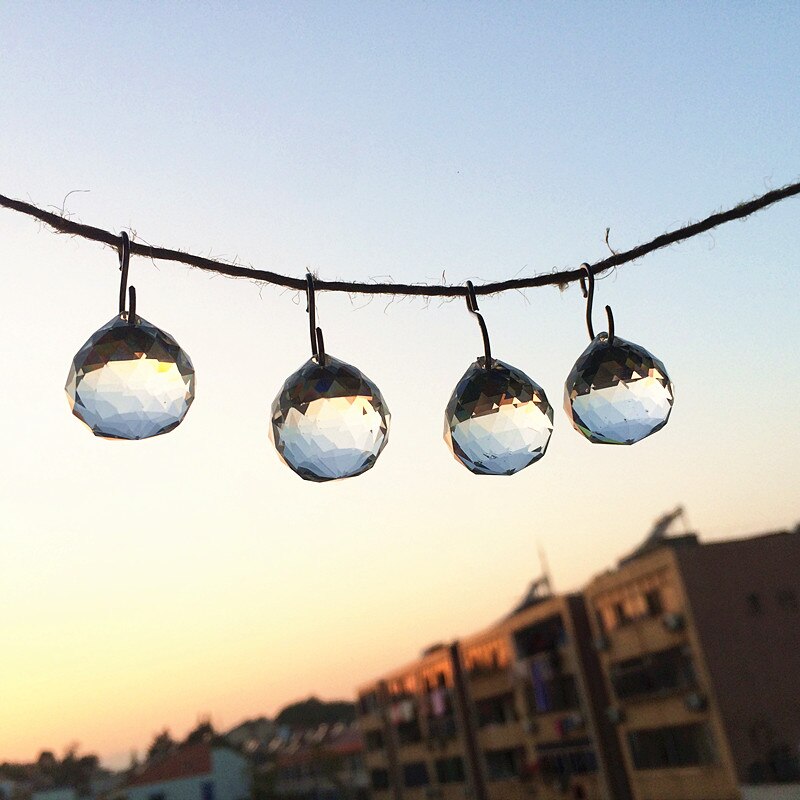 10 stks/partij Top 20mm K9 Crystal Opknoping Facet Clear Bal/Kristallen Kroonluchter Bol Hangers/Kristallen Verlichting onderdelen