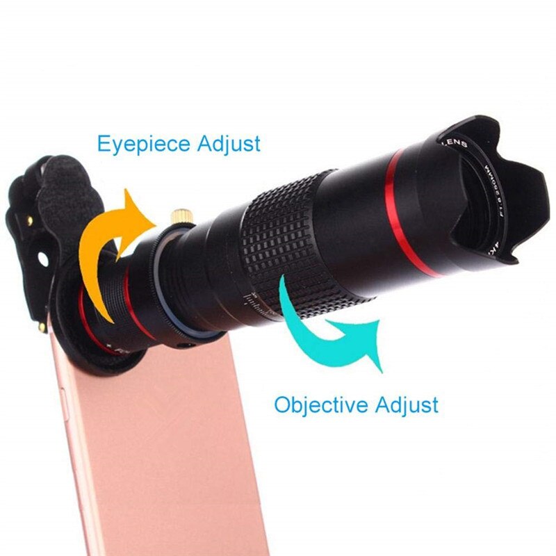 Bluetooth zoom teleskop mobiltelefon linser universell 4k hd 36x enkelt fokus optisk linse til iphone huawei kamera linse