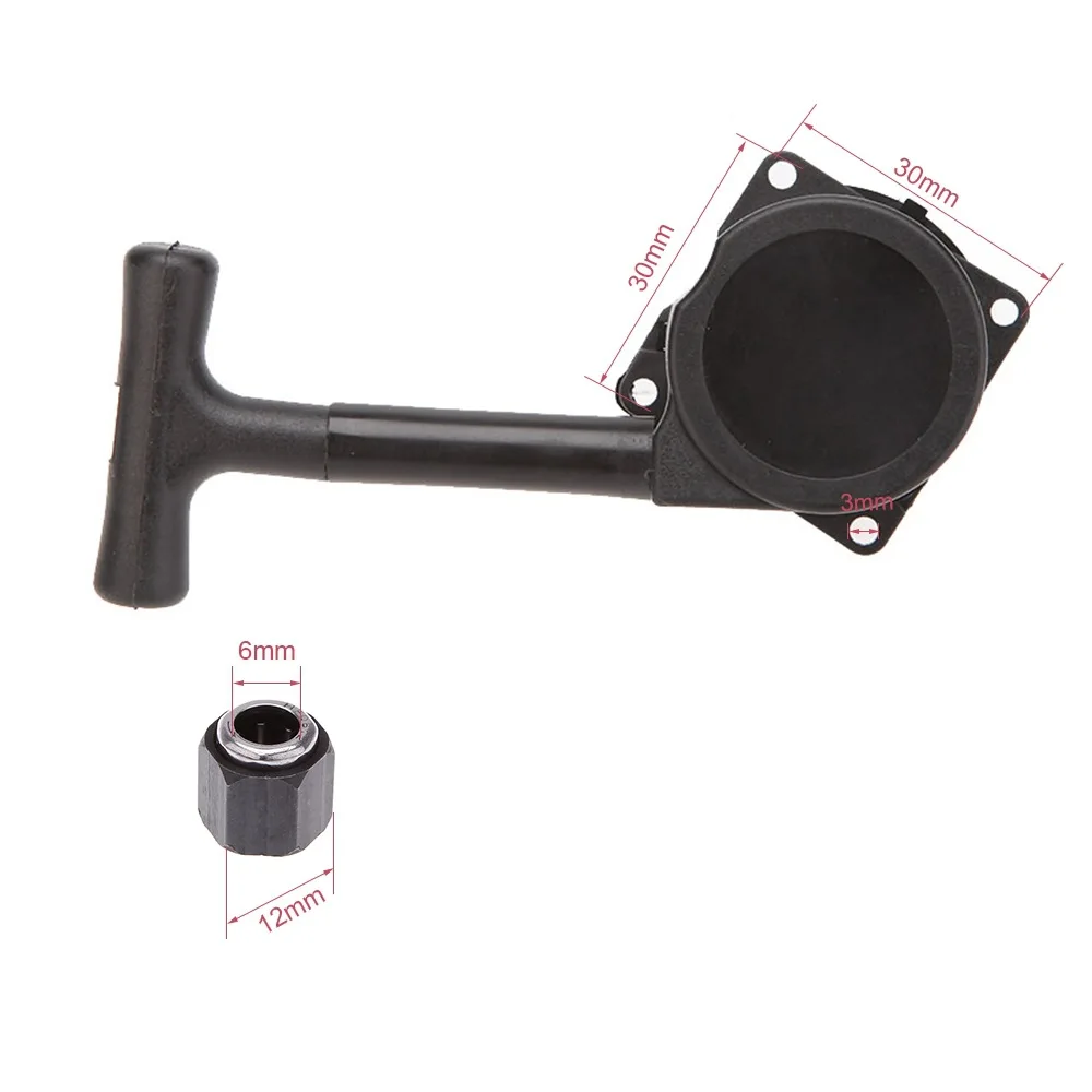Universele trekstarter met terugslagstarterset voor nitro-motoren, trekstarterhendel voor  rc 1/10 r025 r020 hsp  .18 rc nitro vertex vx-motoren