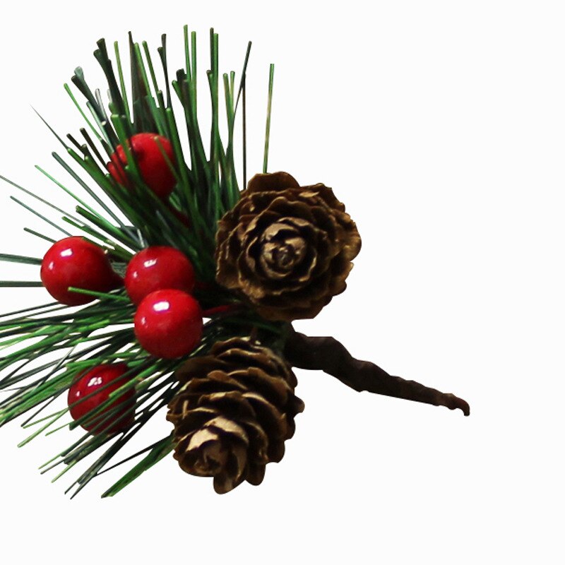 Julebordmat bomull og lin spisebordsmatte navidad julepynt til hjemmekjøkken restaurant jjjcd 177: Furunål 8cm