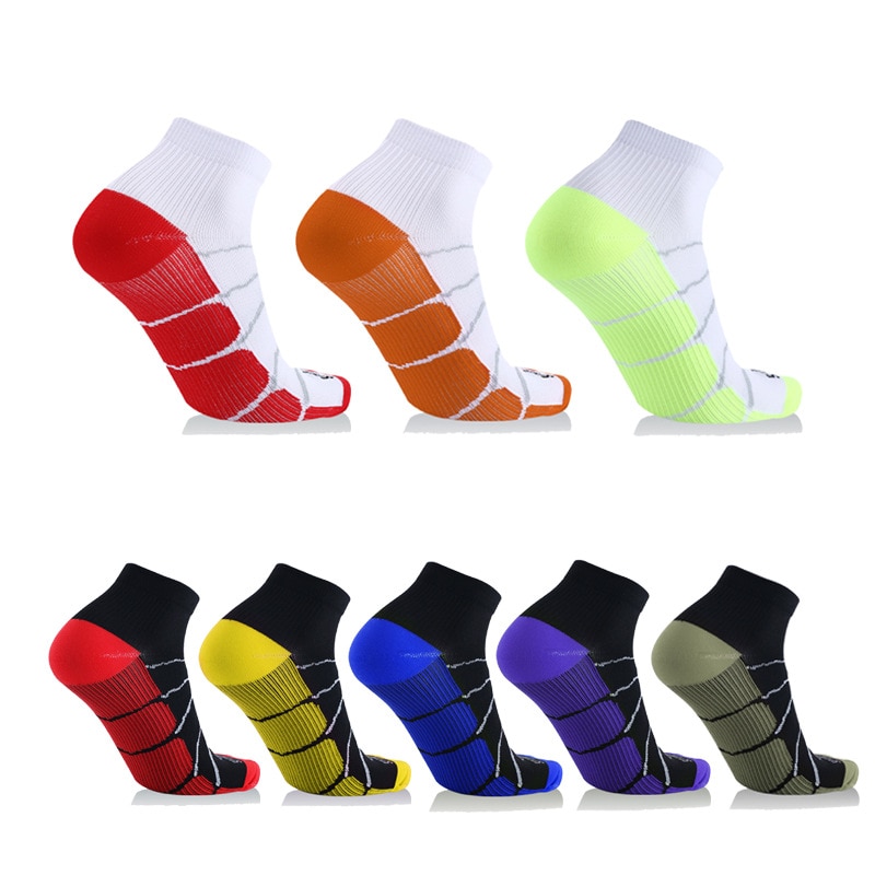 Brothock Multicolor Kompression Strümpfe Outdoor Sport Socken Schweiß absorbieren Atmungsaktive Marathon Lauf Reiten Druck Socken