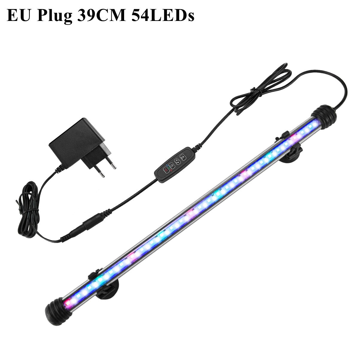 DOCEAN Aquarium Licht Tauch LED Aquarium Lampe 19/29/39/49CM EU Stecker Wasserdicht mit Timer Dimmbare 3 Farbe Modi Beleuchtung: EU Stecker 39CM 54LEDs