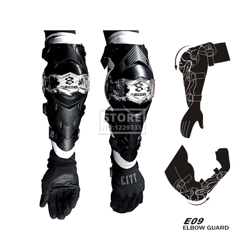 Motorcycle Protection Motocross Elbow Pads Motorcycle Elbow Guard Kneepads Moto Equipement Racing Riding Dirt Bike Protection: E09 ElbowPads WT