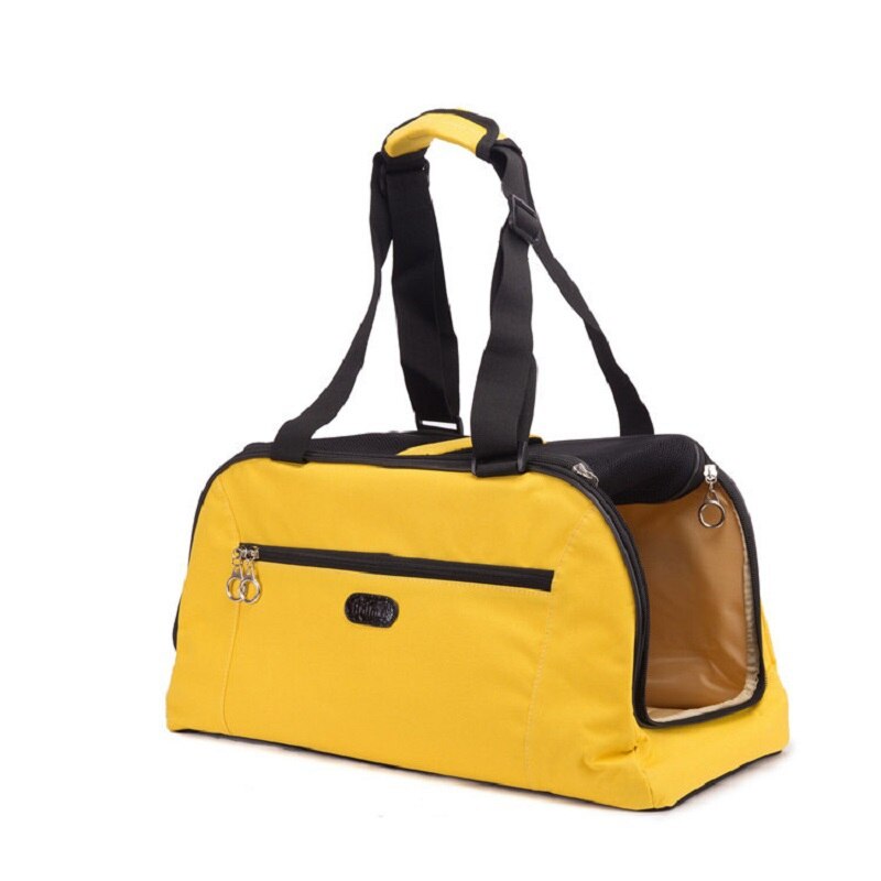 Hond Kat Draagtas Maat S/L Voor Binnen 5KG Kat Of Kleine Puppy Hond Draagbare Reizen carrier Tote Bag Handtas Kratten Kennel: yellow / 40X22x19cm