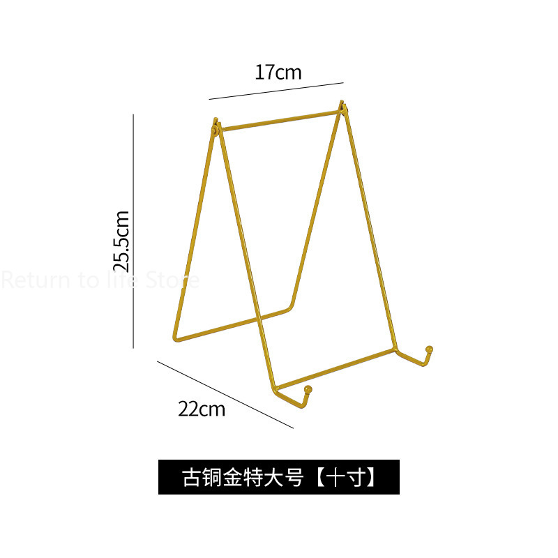 Iron Art Display Stands Opbergrek Metalen Schildersezel Stand Voor Foto Fotolijst Olieverfschilderij Plaat Boek Organisator Plankhouder: Sky Blue