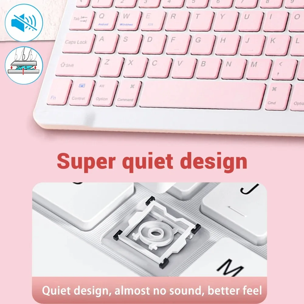 Mini souris Bluetooth sans fil 10 pouces BT clavier espagnol pour iPad 8 10e 9e génération téléphone tablette Portable pour Huawei Android