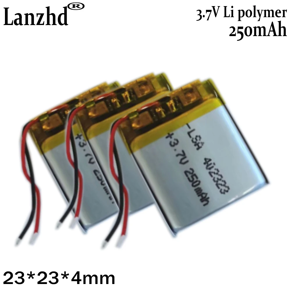 Bateria litowa 3,7 V 302030 402323 250mah MP3 MP4 GPS Bluetooth bateria komórkowa zabawki rejestrator nawigator bateria odtwarzacza wideo