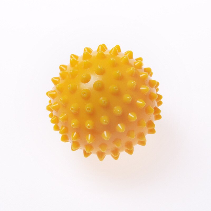 Durable PVC Spiky Massage Ball Trigger Point Sport Fitness Hand Foot Pain Relief Plantar Fasciitis Reliever Hedgehog 7cm Balls: Yellow