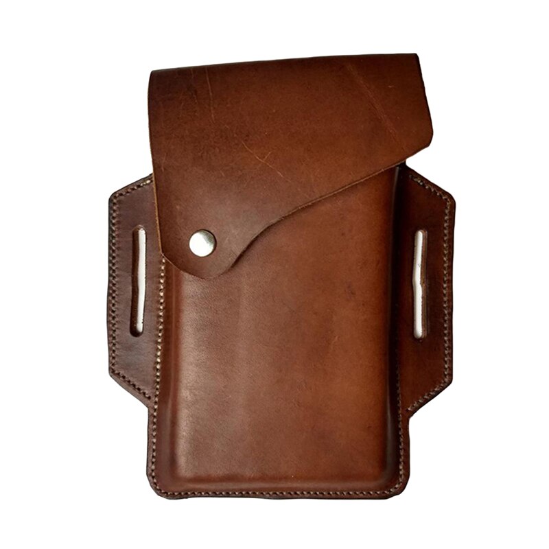 Médiéval Renaissance Viking chevalier Cosplay cuir Vintage poche ceinture vêtements sac taille téléphone sac Cosplay déguisement accessoire: Dark Brown