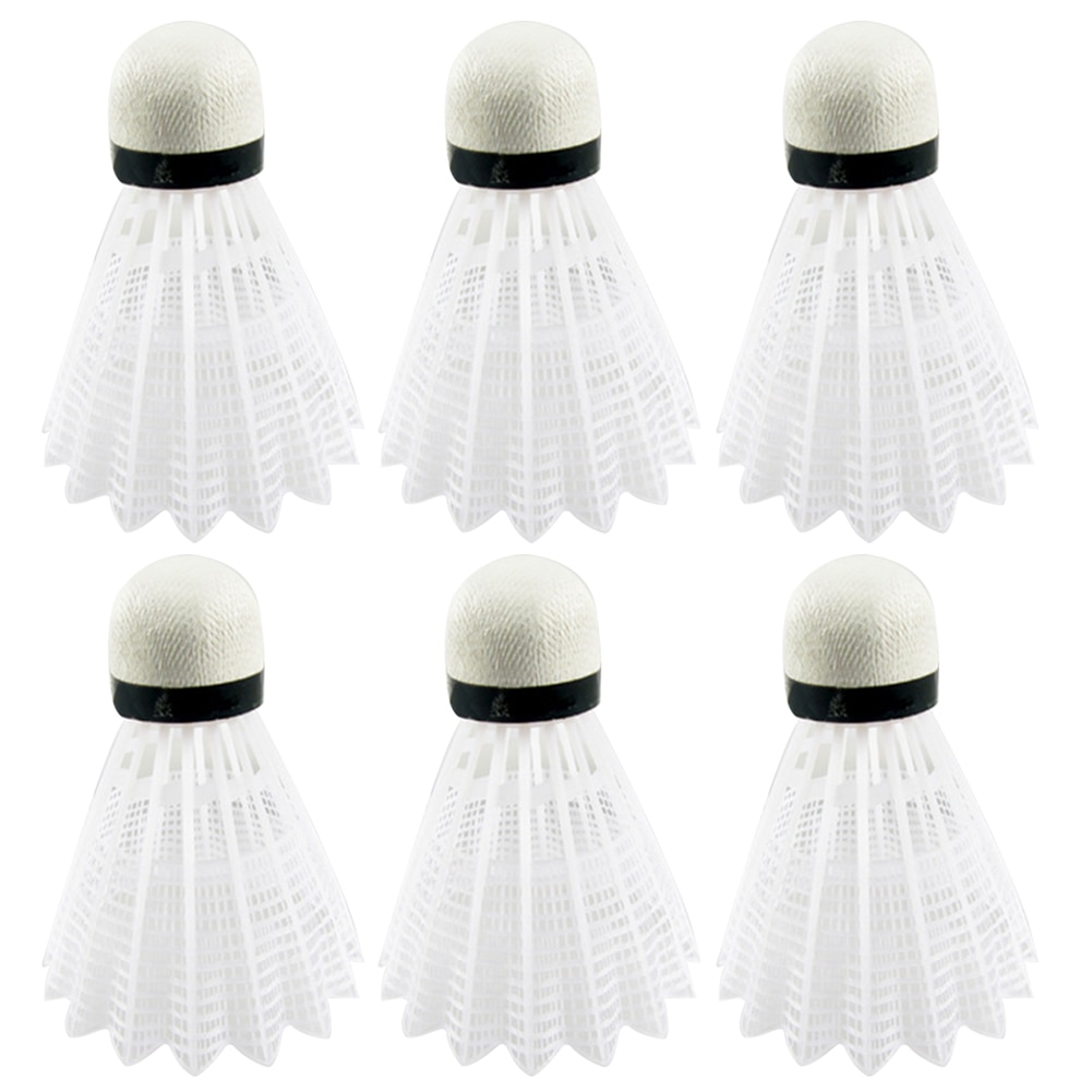 Indoor Outdoor Indoor Gym Sports Equipment Plastic Badminton Shuttlecocks White Multi-function Equipment for Exercise: 6Pcs
