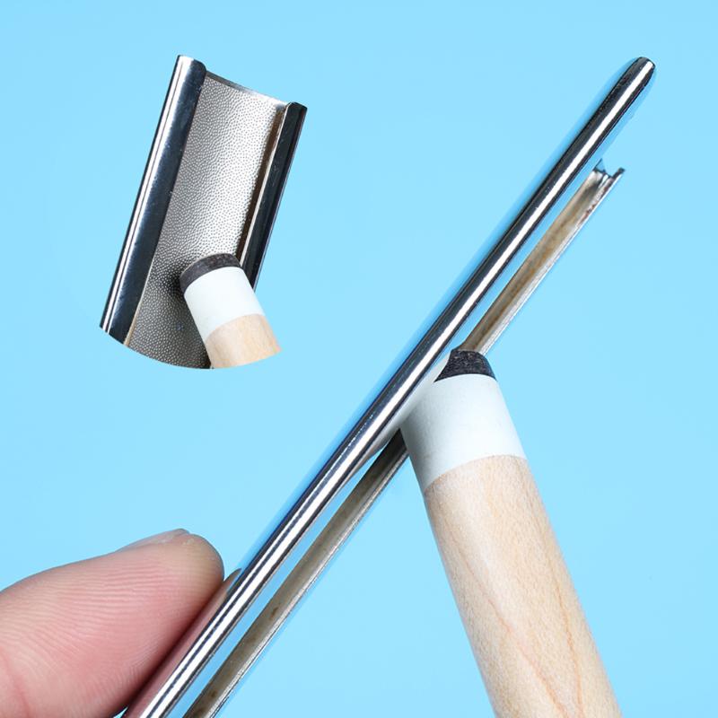 Splitter Edelstahl Metall Billard Pool Queue Tip Shaper Burnisher Datei Reparatur Werkzeug Große Zubehör für Billard Pool Queue Pflege