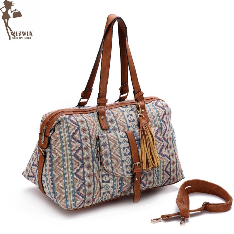 mode High-end Jacquard reistas canvas bagage tas vrouwen reistassen toevallige plunjezak verpakking cubes goede