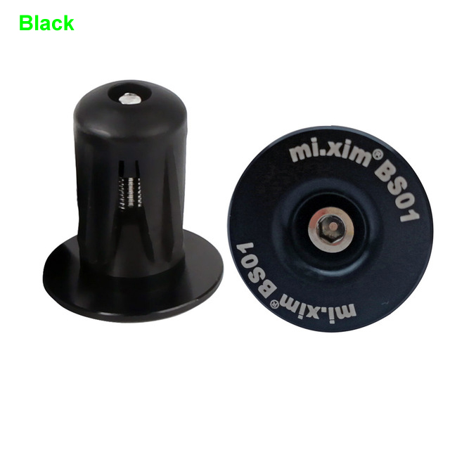 1Pair Aluminum Handlebar End Caps Bicycle Bike Handlebar Grip End Plug Handle Grip End Stoppers Expansion Plug: Black