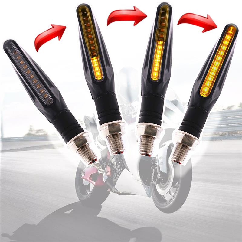 4/2/1Pcs Universal Motorcycle Bike Led Amber Richtingaanwijzer Zwaailichten Indicator Lamp Blinker Motorfiets Verlichting accessoires