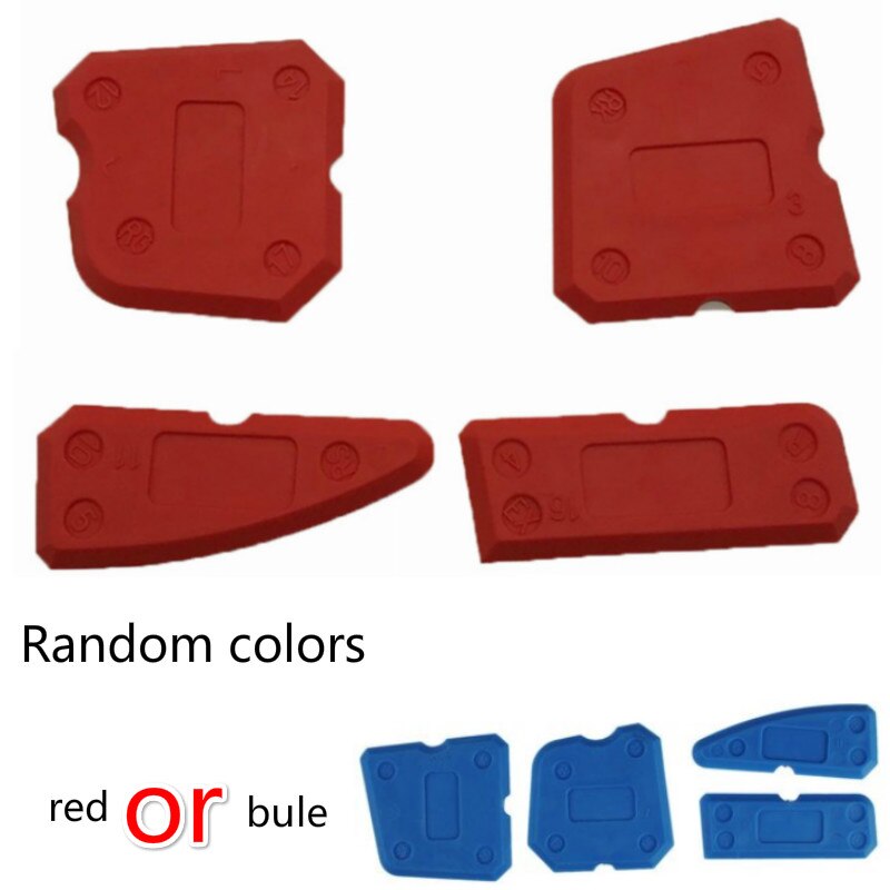 Siliconenkit gereedschap siliconenkit applicator schraper schraper deurvulgereedschapset raamkit afwerkkit voegmiddel: 4 stuks rood