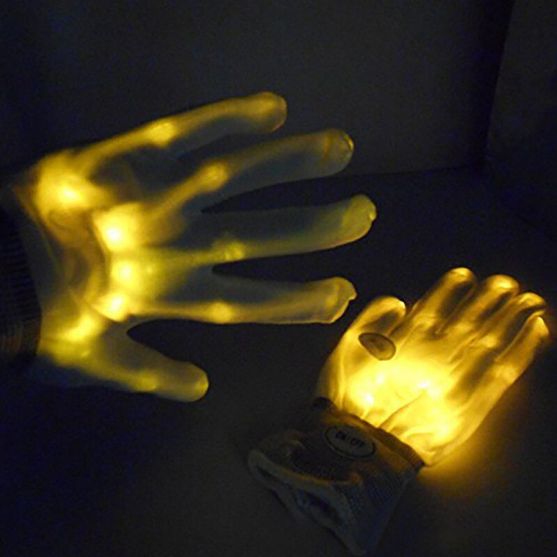 Dance Stage LED Light Flashing Gloves Flashing Finger Glow Mittens Xmas Dance Rave Party Fun Cycling Gloves Halloween: Y