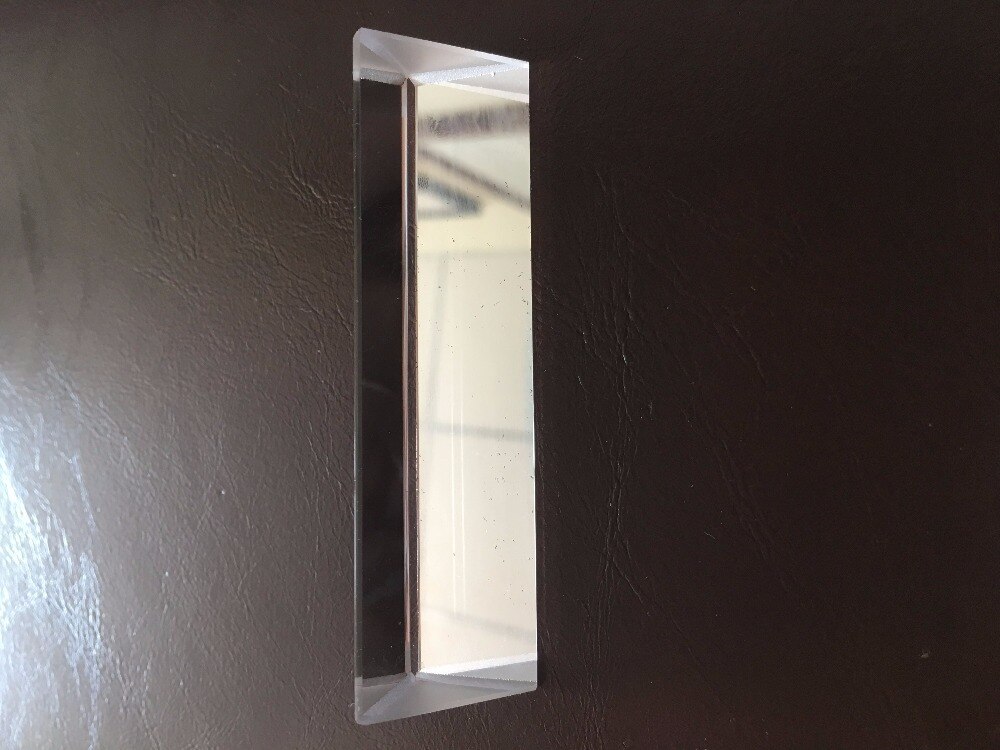30*30*100mmTriangular Prism BK7 Optical Prisms Glass Physics Teaching Refracted Light Spectrum Rainbow Children Students