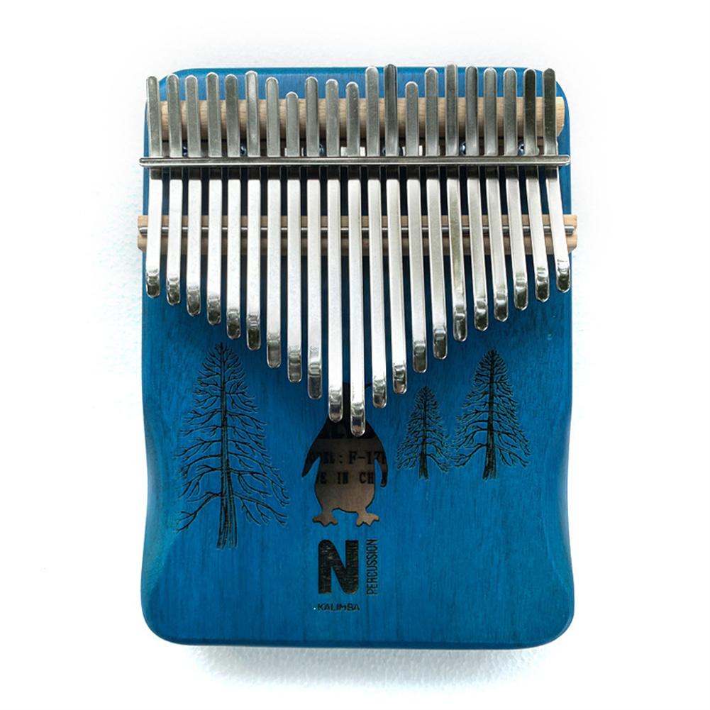 1 Set 21-Tone Duim Piano Kalimba Vinger Piano Muzikale Mahonie Instrument Accessoires Kit Drie Stijlen Zijn Beschikbaar: Blue penguin
