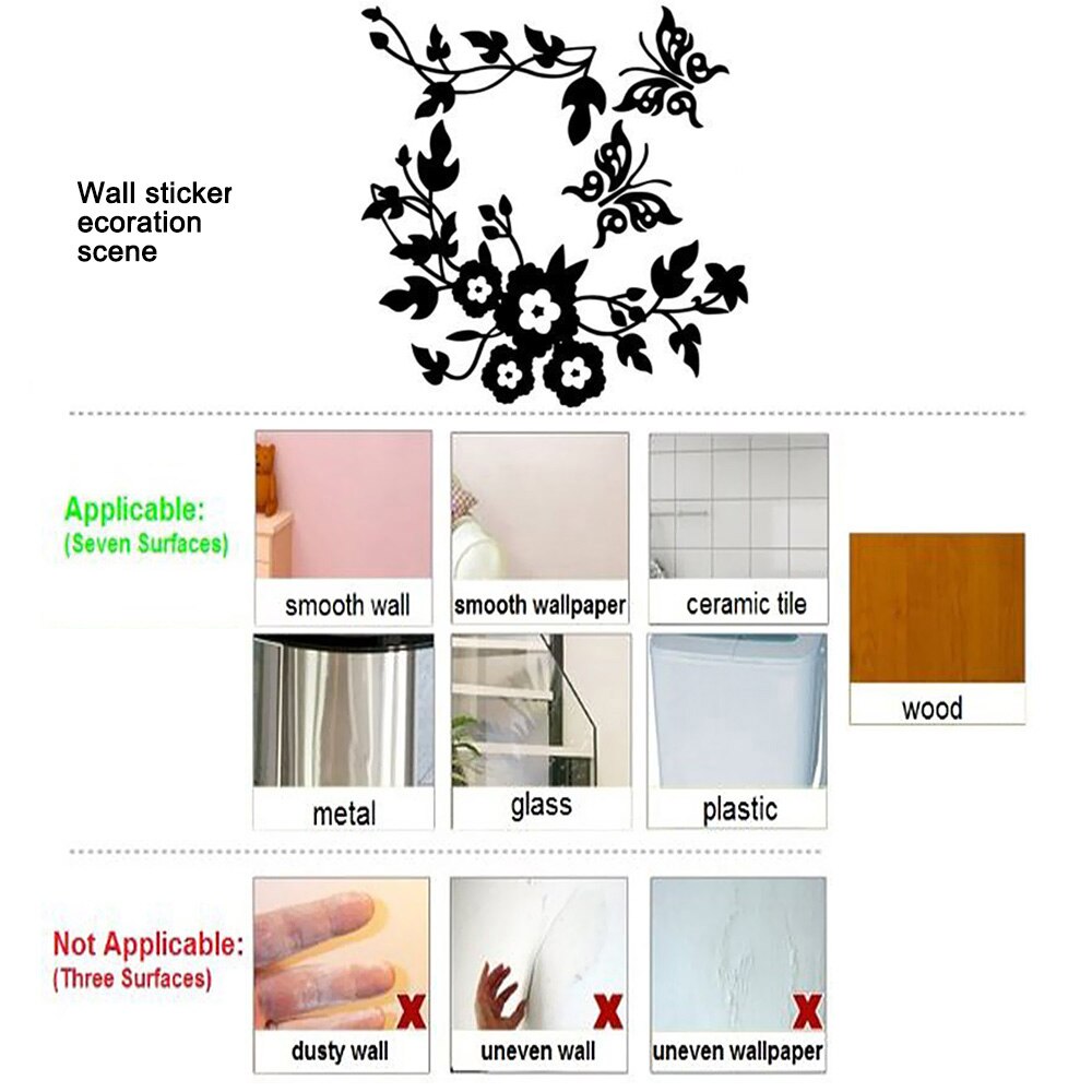 Mariposa flor asiento de inodoro PVC baño extraíble pegatina de pared decoración inteligente