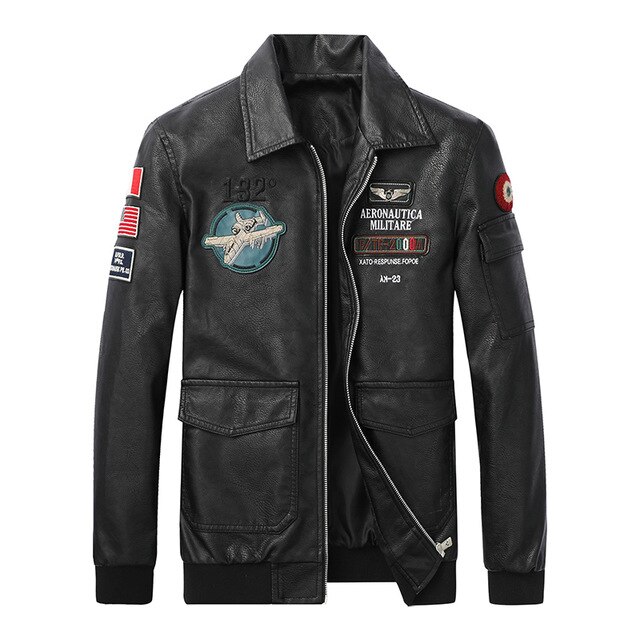 Chaqueta de cuero PU de para hombre, abrigo de estilo coreano bordado para Moto, a la ,: CBD278black / XXXL