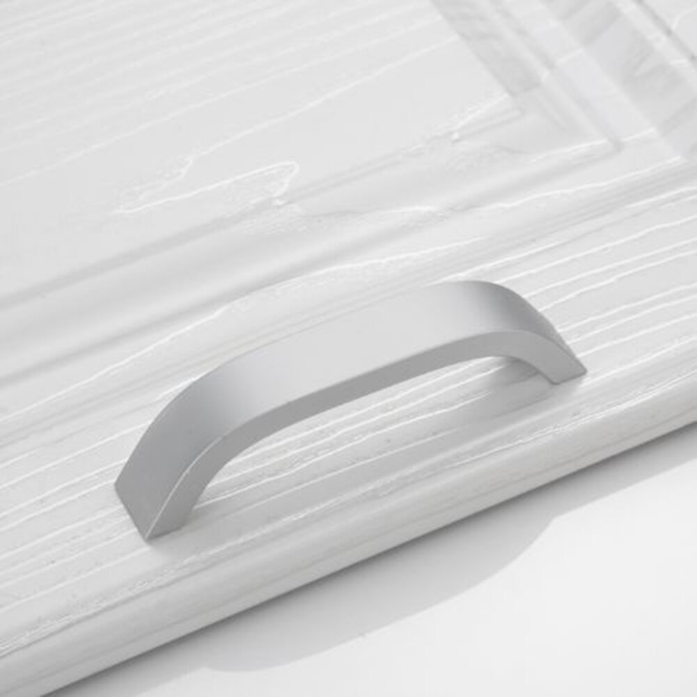 Aluminum alloy handle thickened window and cabinet door handle drawer small handle the balcony move window small buckle handle: Silver 96mm