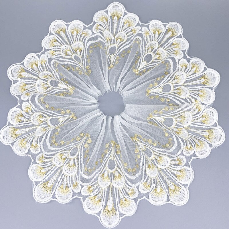 1Yards broderie or dentelle tissu 18cm de large dentelle ruban maille dentelle garniture rubans et garnitures pour coudre Guipure artisanat dentelle QA16